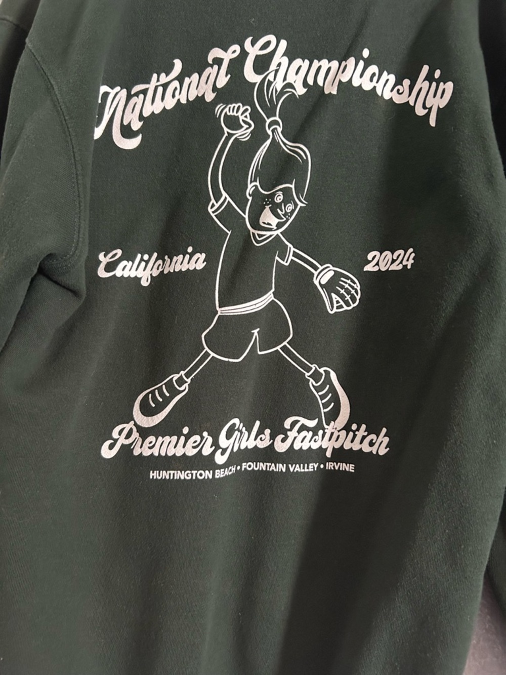 Premier Girls Fastpitch Forest Green Graphic Hoodie